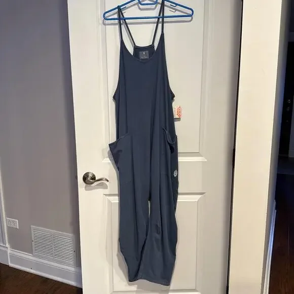 New Free People FP Movement Women's Size M Hot Shot Jumpsuit, Misty Blue - Picture 4 of 8